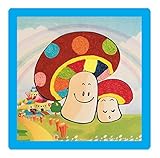 2のセット、クリエイティブ・ロープペースト絵画赤ちゃんのDIY工芸玩具[キノコ]