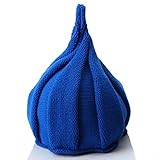 子供アダルト用  ニット キャップ キッズ ベビー とんがり 暖かい  秋 冬 帽子 (アダルトのサイズ, サファイア色)