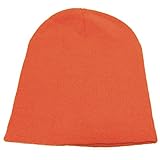ハッピーハット キッズ 帽子 ニット帽 無地 カラフルニットワッチ オレンジM kids-088-04-M