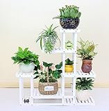 フラワースタンド無垢材腐食防止多層屋内バルコニーリビングルーム着陸フラワースタンド (色 : B)