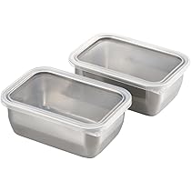 アレッシイ　ステンレス　保存容器　2個　美品 Amazon｜郷技 ステンレス保存容器2個組 YJ2612｜保存容器