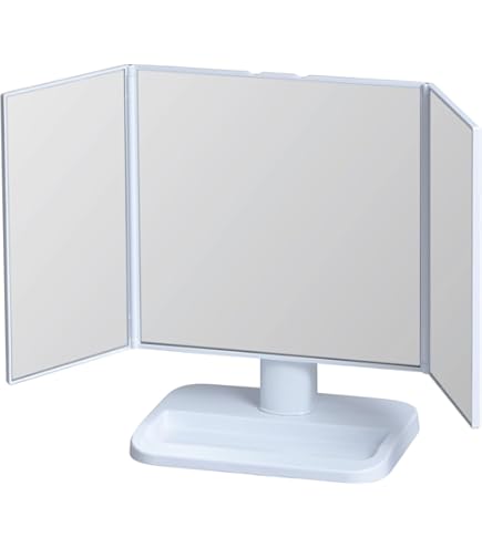 Amazon.co.jp: 卓上三面鏡 メイクアップミラー 折り畳みミラー プロ
