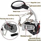 Merssavo 3.5X 12X LED補助クロップワイアークリップスタンド付き手???ハンダ付けアイアン