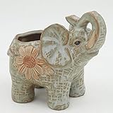 Max-One-Shop 小さい象仙人掌壷 Ceramic Mini Elephant Cacti Succulent Plant Pot Flower Planter Garden Home Dec