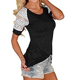 トップス レディース 夏 Kohore おしゃれ シャツチュニック tシャツ 半袖 レース シースルー ゆるtシャツ ゆったり 体型カバー 人気 着痩せ s-3l 大きいサイズ 春 秋 ブラウス 部屋