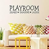 壁ステッカー英語単語引用符とSayingビニールデカール子供寝室子供部屋装飾Peel &スティック壁アート ブラック IM081-A