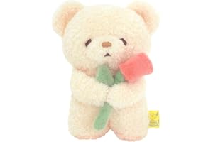 サンレモン(Sun Lemon) ふわふわたっとん ありがとんくま ベージュ 12.9×6.8×14.3cm ぬいぐるみ アニマル