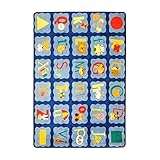 Joy Carpets Kid Essentials Infants & Toddlers Alphabet Blues Rug Multicolored 7'8 x 10'9 [並行輸入品]