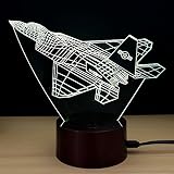 テーブルランプ3D創造性光る航空機LEDナイトライトベッドルームベッドサイドランプホリデーギフト,Beige