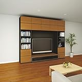 大建工業 収納 MiSEL LIVING PLAN43  開口2666mm FLK-HS043HC1 チェリー柄/ブラック 幅2666×奥行505(470)×高さ2295mm スタイリッシュ ファニチ