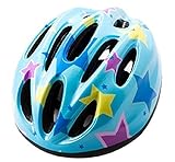 【On Dolce】 ヘルメット 子ども 用 キッズ 幼児 自転車 48～56cm 軽量 サイクリングヘルメット 調整可能 HEL002 (ブルー／星)
