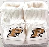 Purdue Boilermakers Boxed Baby Booties withレース