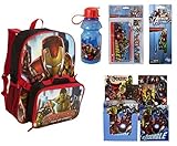 Avengers 10 Pc Set - Backpack, Lunch Bag, Bottle, Folders, Pencils, Stationery [並行輸入品]