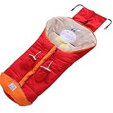 エルフ ベビー(Fairy Baby)ベビーカーフットマフ あったか 防寒 お出かける用品 手袋付く 出産祝い レッド