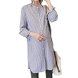Jocolate(ジョコレート) レディース マタニティ シャツ ワンピース ストライプ柄 長袖 ゆったり 膝丈