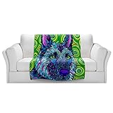 ブランケットウルトラソフトFuzzy 4サイズ！DIANOCHEデザインからby RachelブラウンGerman ShepherdホームDecor Unique Designer芸術的スタイリッシュ