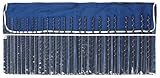 Chicago Latrobe 120X Series High-Speed Steel Extra-Long Length Drill Bit Set In Plastic Pouch, Black