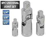 ユニバーサルジョイント 3点セット 3pcs 差込角6.35mm 9.5mm 12.7mm (1/2,3/8,1/4)