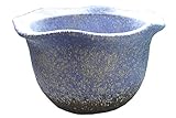 青ぼかし水鉢14号　信楽焼　睡蓮鉢 めだか鉢 水鉢 陶器