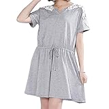 (マーシェル) Marshel 授乳口付 チュニック かわいい カジュアル マタニティー服 授乳服 グレー フリーサイズ