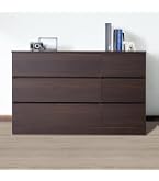 Amazon｜日本製 完成品 天然木自在チェスト6D 縦横模様替え 幅56.5