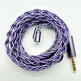 【JSHiFi-Lavender】MMCX4.4mmリケーブル 4.4mm銀メッキと銅混合交換ケーブル MMCXイヤホンアップグレードケーブル (MMCX4.4mm)