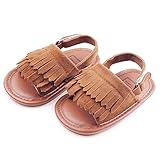 ゴシレ Gosear かわいい タッセルスタイル ラバーソール サンダル 乳児の赤ちゃん ベビー女靴 シューズ 合う 0ヶ月から6ヶ月の赤ちゃん とび色 サイズ11