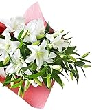 花由 大輪オリエンタルリリー（ユリ）の花束 ブーケ ホワイト系 お祝い用 【百合】