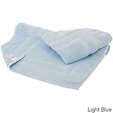 Cheerコレクションセットof 2 100 %コットンスーパーAbsorbant浴槽シャワーバスマット( 20インチx 31インチ） ブルー BATHMATx2=LB