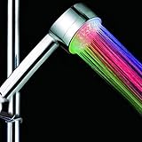 シャワーヘッド 節水 カラフルなラウンド温度制御LEDスプレーシャワーヘッドシャイナシャワー 節水 増圧 温度により色が変わる 虹色の水流が楽しめる (カラフル)