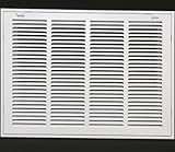 20 " x 14スチールReturnエアフィルタグリルfor 1 "フィルタ – Removable Face /ドア – HVACダクトカバー – フラットStamped面- - - - - - 