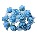 144?pcs人工PE発泡ローズフラワーfor Wedding Bride Bouquet BridesmaidsホームテーブルパーティーバーDIY装飾 パープル G430540014