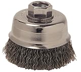 Weiler 13244 Crimped Wire Cup Brush, 3, 0.14 Steel Fill, 1/2-13 UNC Nut by Weiler
