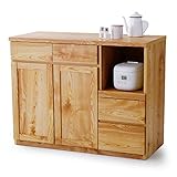 キッチンカウンター レンジ台 熱・湿気がこもりにくい モイス加工 引き出し 可動棚 ロータイプ リアル木目 国産 幅120cm ナチュラル