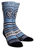MLS New York City FCスカーフカスタムアスレチッククルーソックス、S / M、ライトブルー