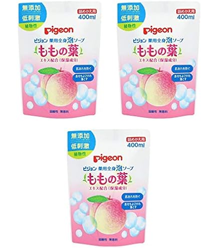 Amazon.co.jp: ピジョン Pigeon 薬用全身泡ソープ 本体 ももの葉エキス