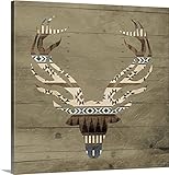 Jaceグレープレミアムシックラップキャンバス壁アート印刷題名Aztec Deer II 36" x 36" 2334812_24_36x36_none