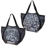 ( すみっコぐらし )子供 トート 手提げ バッグ マザーズバッグ 女の子 San-X サンエックス リラックマ すみっコぐらし デニム風 バルーン型 キャラプリント 女児 キッズ ジュニア レディー