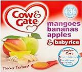 Cow & Gate Mangoes Bananas Apples & Baby Rice 4-36mth+ (4x100g) 牛とゲートマンゴーバナナのりんごと赤ちゃんの米4-36Mth + （ 4