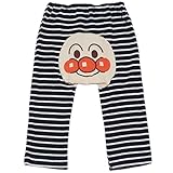 2016年 秋冬 アンパンマン ロング丈 ボーダー 丸マチ モンキーパンツ ANPANMAN ブラック◇90cm