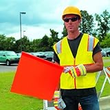 MCR Safety SURVLL Class 2 Polyester Safety Vest with 3M Scotchlite 3-Inch Orange and 2-Inch Silver R