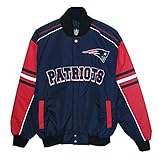 新しいEngland Patriots大人用サイズLargeジャケット – ネイビーブルー&レッド