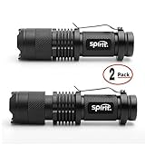 Spirit CREE 7W 300LM Mini LED Flashlight Torch Adjustable Focus Zoom Light Lamp (2 Packs) [並行輸入品]