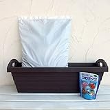 ハンディプランター65cmダークブラウンと培養土と肥料のセット[花・ハーブ・野菜の栽培に！] ノーブランド品