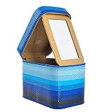 化粧品バッグ大容量ポータブルストレージボックス防水 ( 色 : 青 )