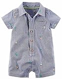 Carter 's Baby Boys ' Palm Treeロンパース カラー: ブルー