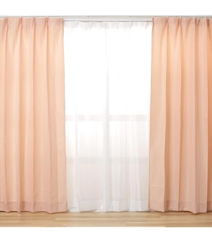 Amazon｜スミノエ 遮光カーテン ハナカザリ 100×178cm オレンジ 1枚入