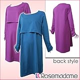 9303 7分袖 ワンピース ・ 授乳口 付 袖口シャーリングがキュート★ちょっとした お出かけに大活躍 ONEPIECE ONE PIECE<br/> 敏感肌 【ローズマダム rosemadame 