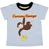 おさるのジョージ 半袖Tシャツ ベビー キッズ Curious George 子供用 男の子 女の子 fo-sn3256-9025 100cm グレー