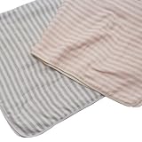 天衣無縫 スラブガーゼ ボーダー レギュラーケット グレー S-GY